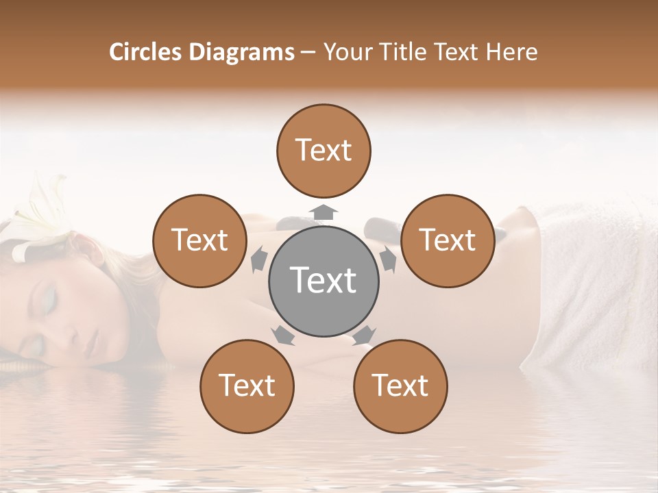 Attractive Woman Getting Spa Treatment Isolated On White PowerPoint Template