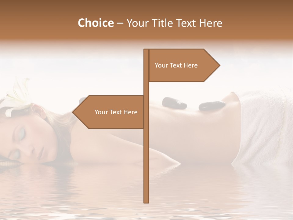 Attractive Woman Getting Spa Treatment Isolated On White PowerPoint Template