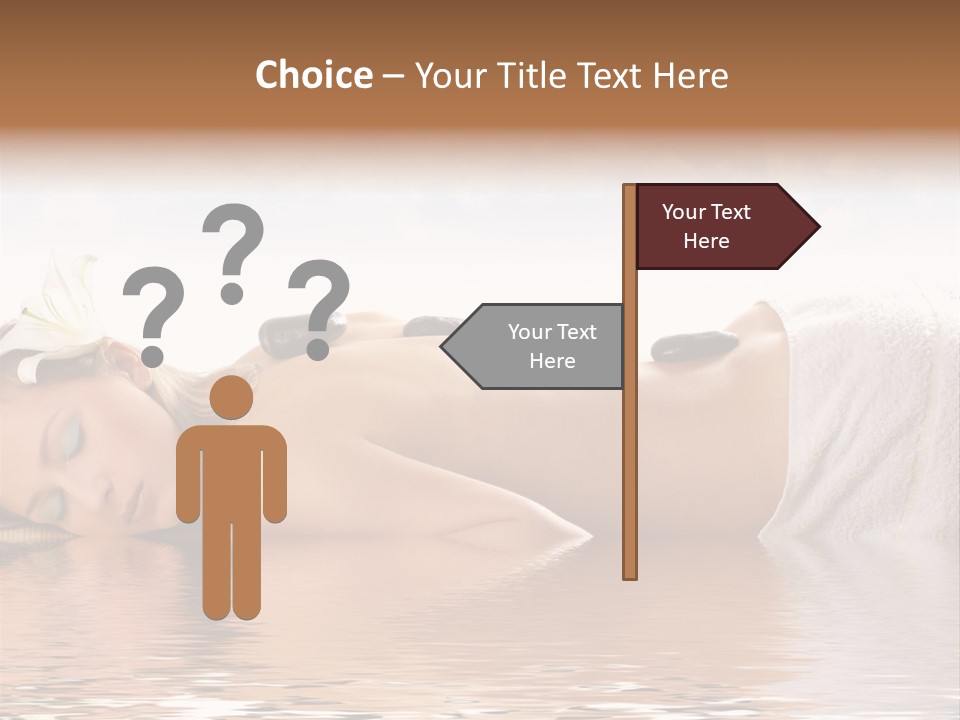 Attractive Woman Getting Spa Treatment Isolated On White PowerPoint Template