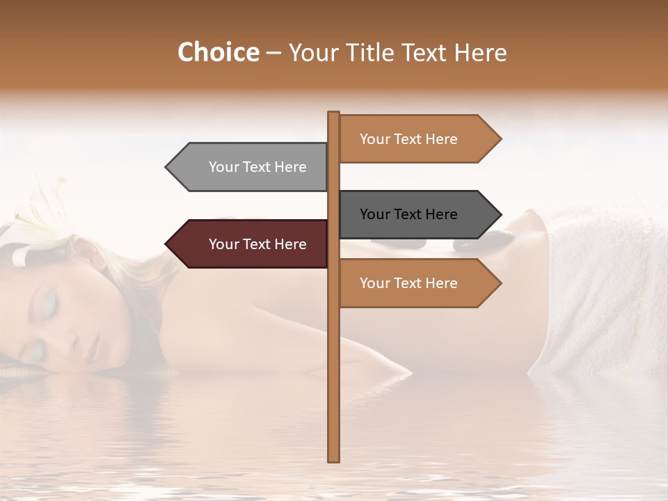 Attractive Woman Getting Spa Treatment Isolated On White PowerPoint Template