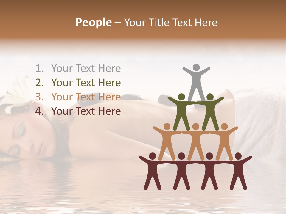 Attractive Woman Getting Spa Treatment Isolated On White PowerPoint Template