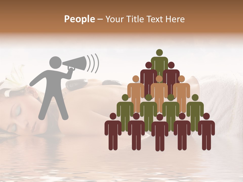 Attractive Woman Getting Spa Treatment Isolated On White PowerPoint Template