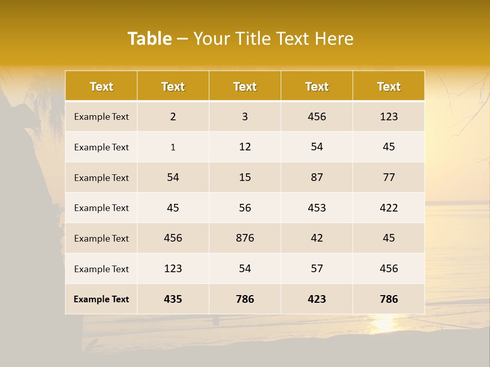 Bird In A Cage On Seacoast While Sunset. PowerPoint Template