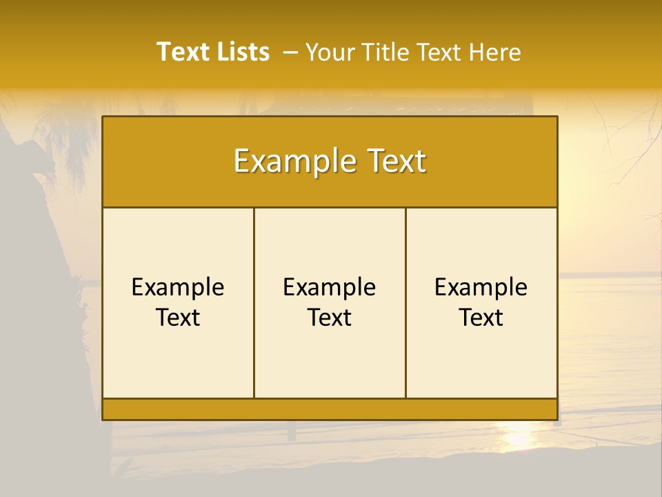 Bird In A Cage On Seacoast While Sunset. PowerPoint Template