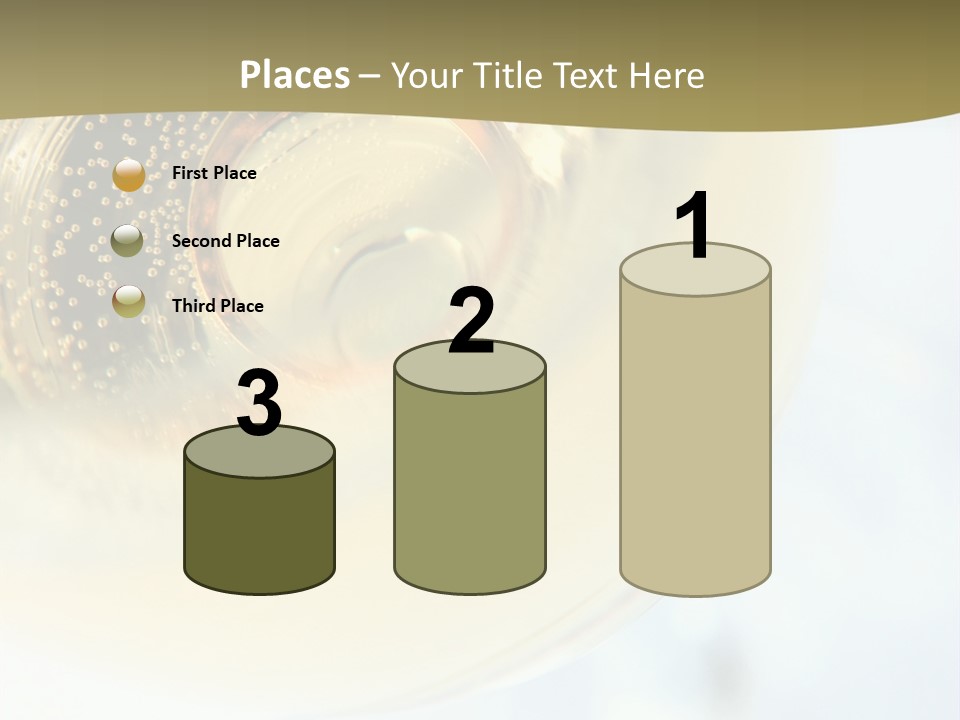 Gold Ring In Champagne Close Up PowerPoint Template