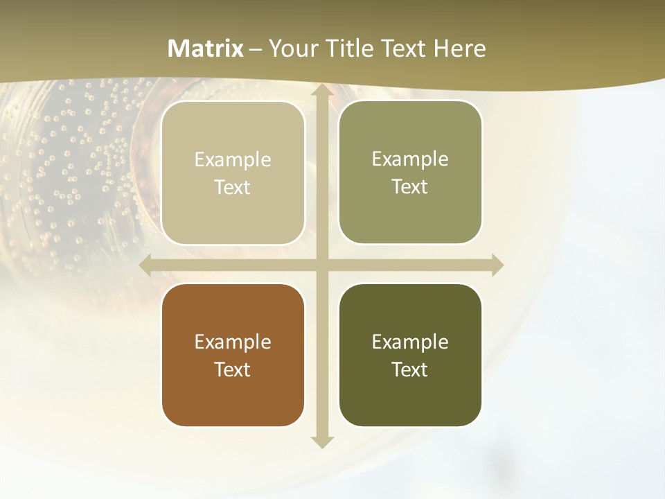 Gold Ring In Champagne Close Up PowerPoint Template