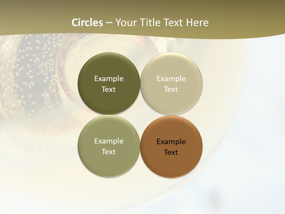 Gold Ring In Champagne Close Up PowerPoint Template