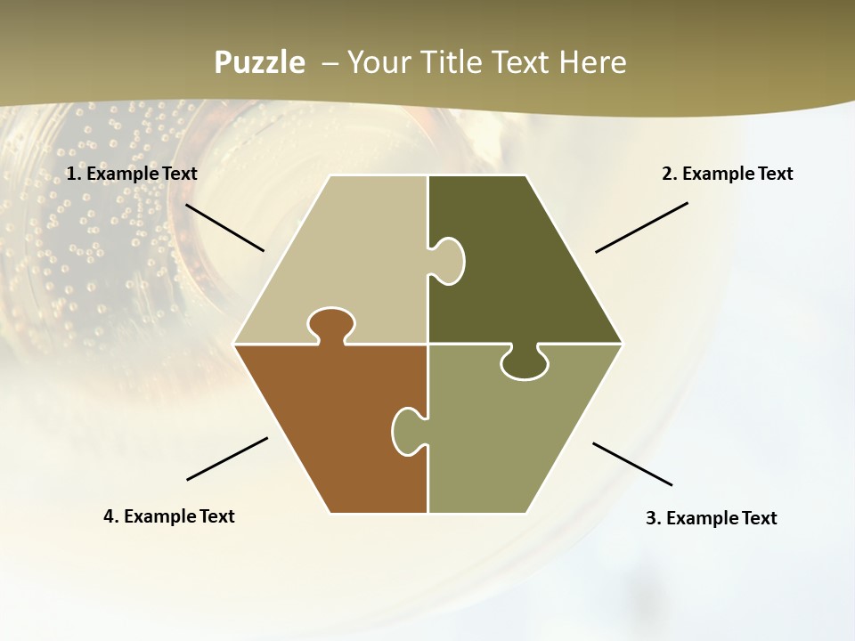 Gold Ring In Champagne Close Up PowerPoint Template