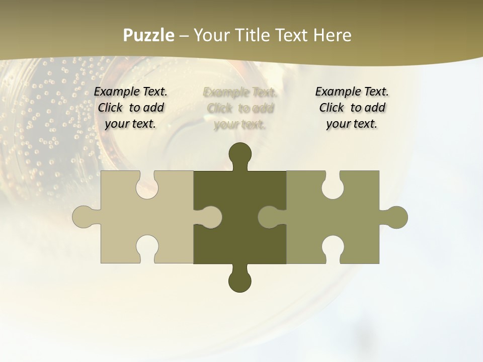 Gold Ring In Champagne Close Up PowerPoint Template