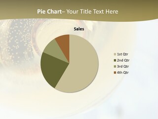 Gold Ring In Champagne Close Up PowerPoint Template