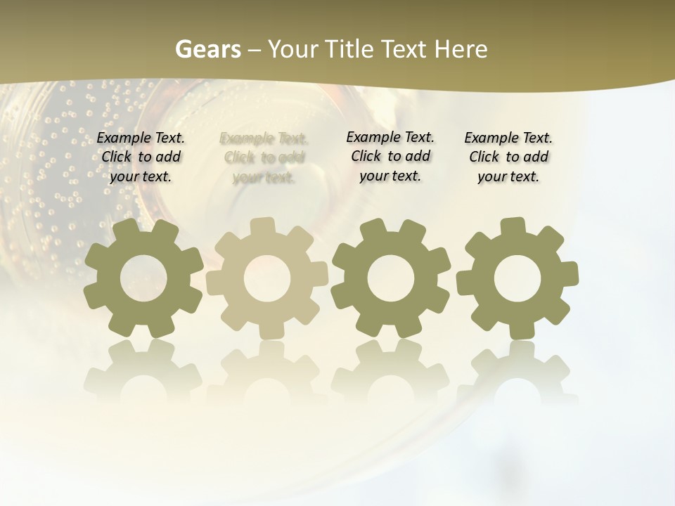 Gold Ring In Champagne Close Up PowerPoint Template