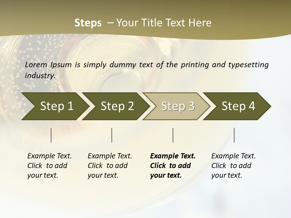Gold Ring In Champagne Close Up PowerPoint Template
