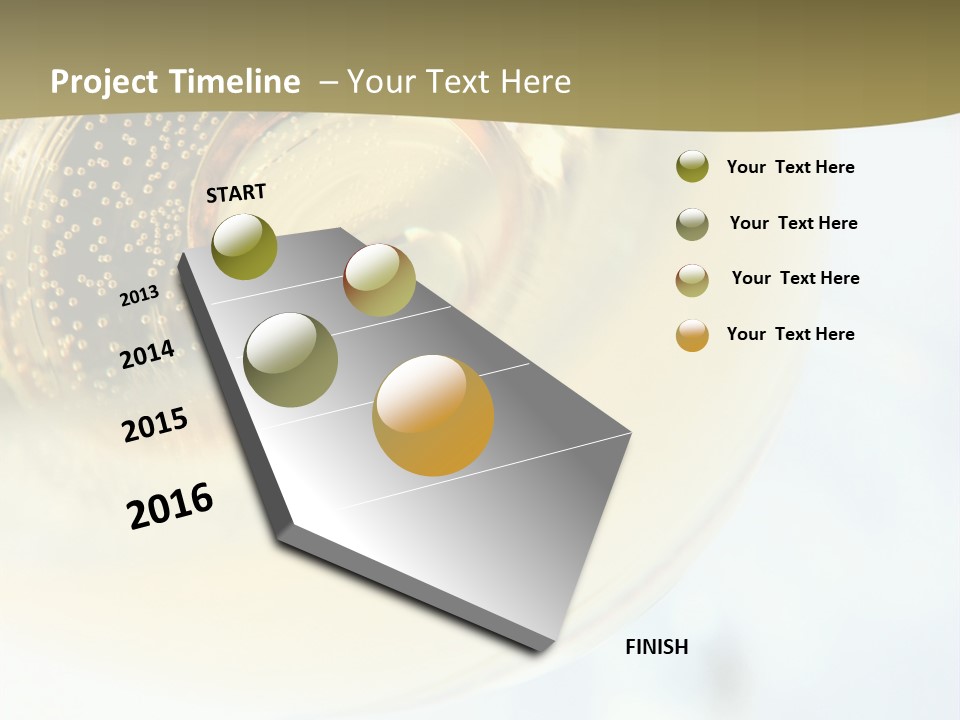 Gold Ring In Champagne Close Up PowerPoint Template