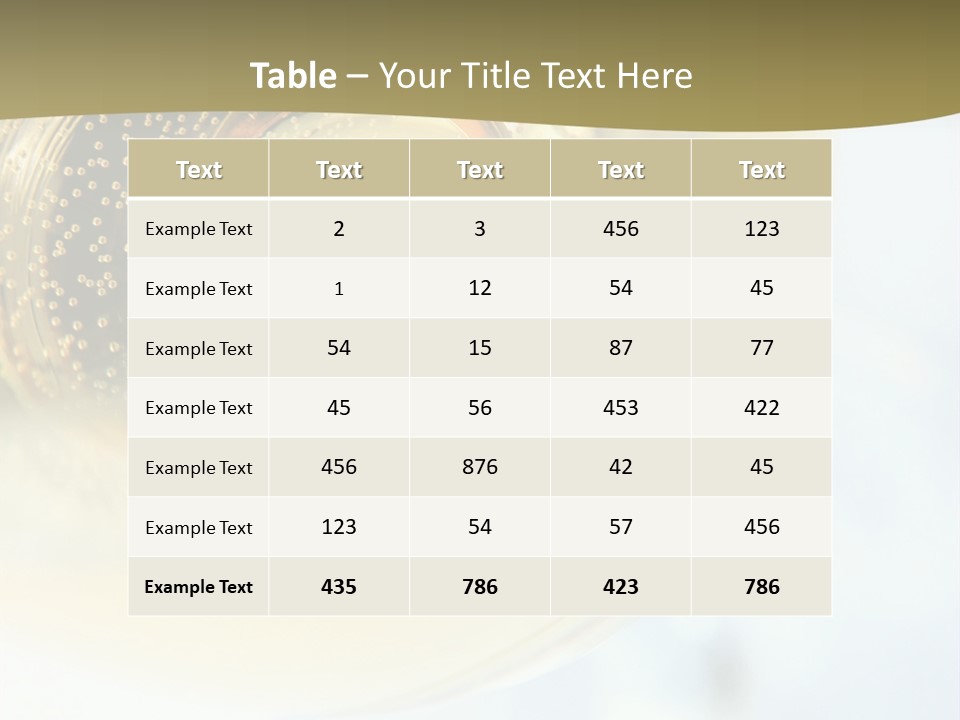 Gold Ring In Champagne Close Up PowerPoint Template