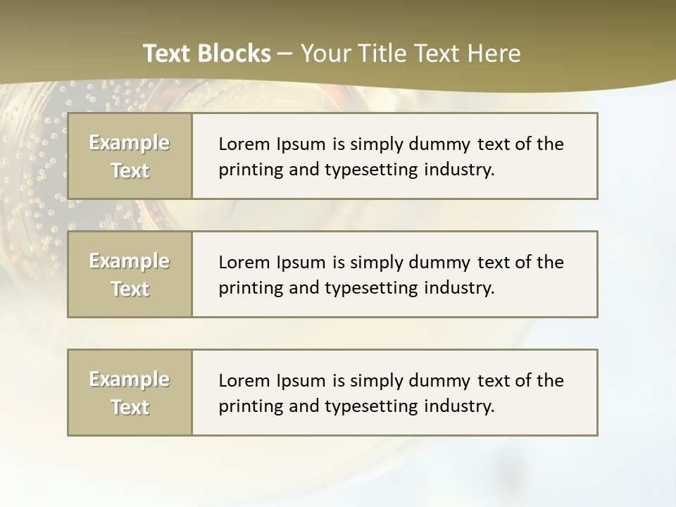 Gold Ring In Champagne Close Up PowerPoint Template