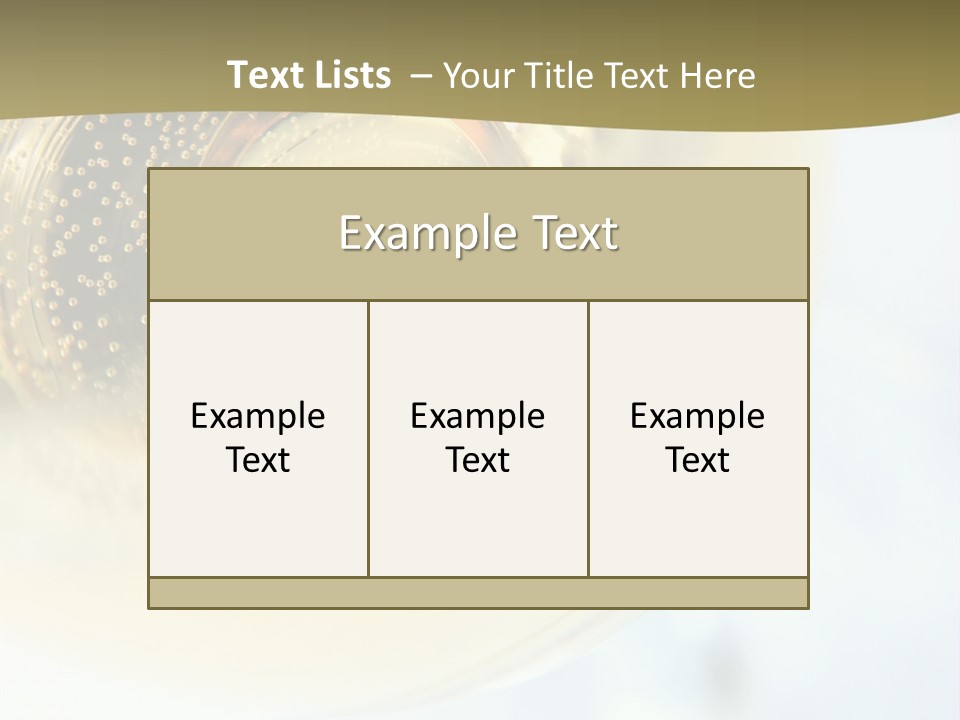 Gold Ring In Champagne Close Up PowerPoint Template