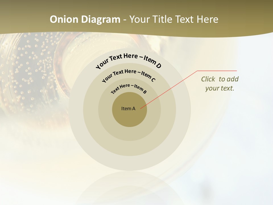 Gold Ring In Champagne Close Up PowerPoint Template