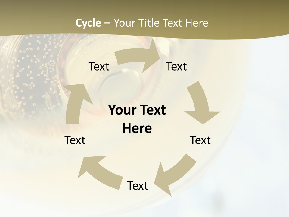 Gold Ring In Champagne Close Up PowerPoint Template
