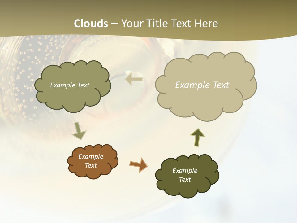 Gold Ring In Champagne Close Up PowerPoint Template