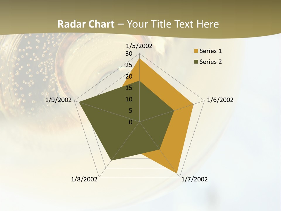 Gold Ring In Champagne Close Up PowerPoint Template