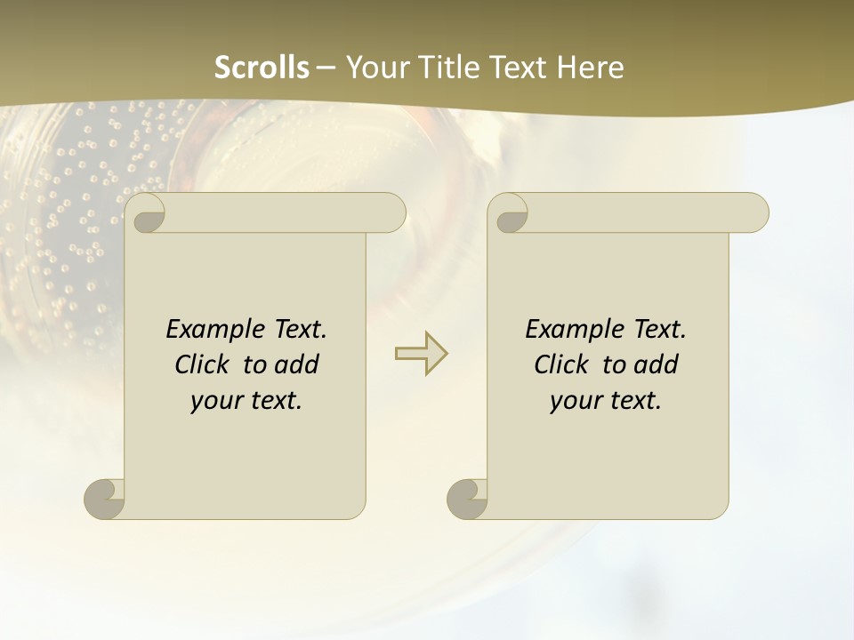 Gold Ring In Champagne Close Up PowerPoint Template