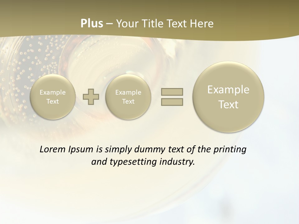 Gold Ring In Champagne Close Up PowerPoint Template