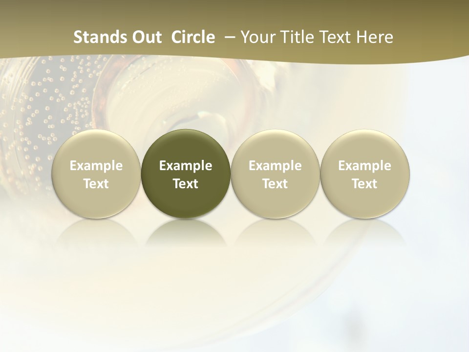 Gold Ring In Champagne Close Up PowerPoint Template