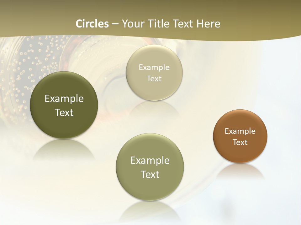 Gold Ring In Champagne Close Up PowerPoint Template