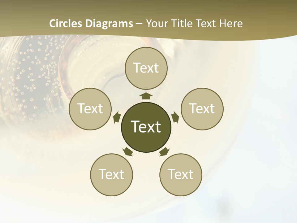 Gold Ring In Champagne Close Up PowerPoint Template