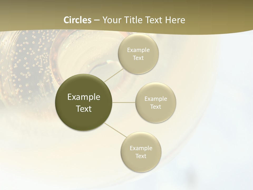 Gold Ring In Champagne Close Up PowerPoint Template