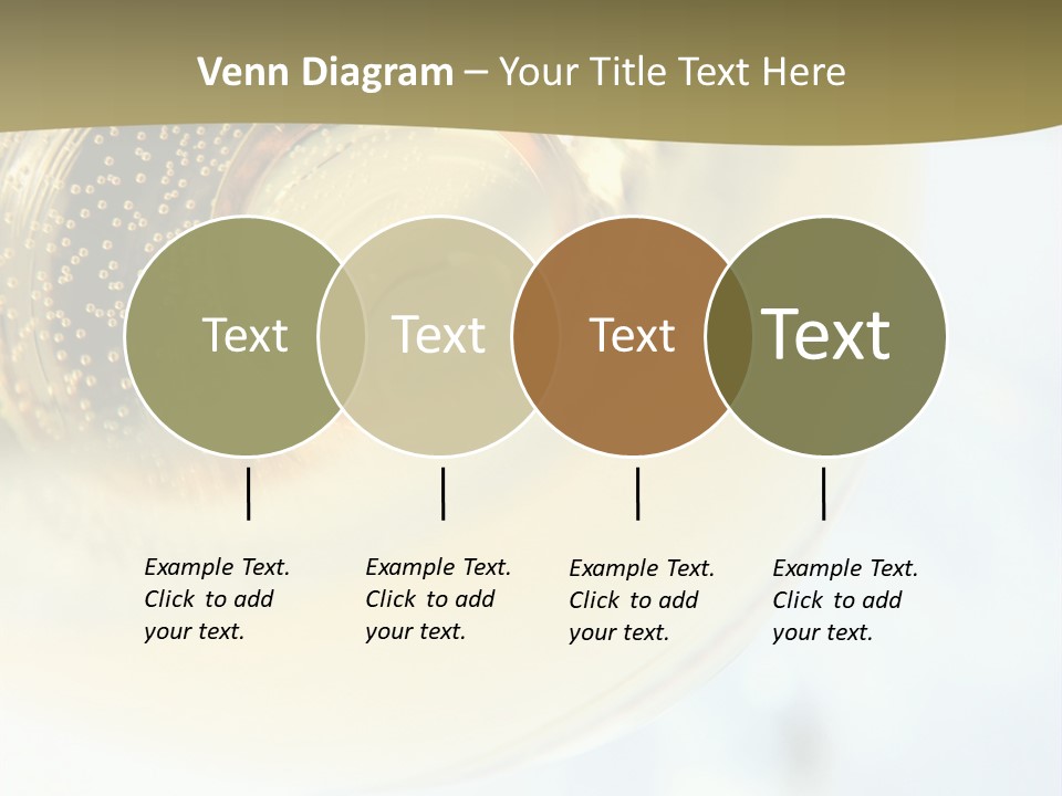 Gold Ring In Champagne Close Up PowerPoint Template