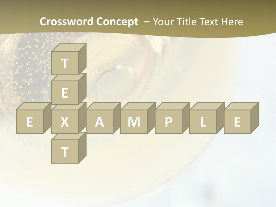 Gold Ring In Champagne Close Up PowerPoint Template