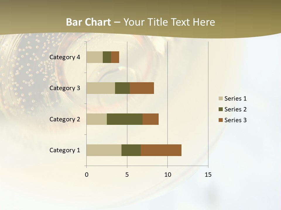 Gold Ring In Champagne Close Up PowerPoint Template