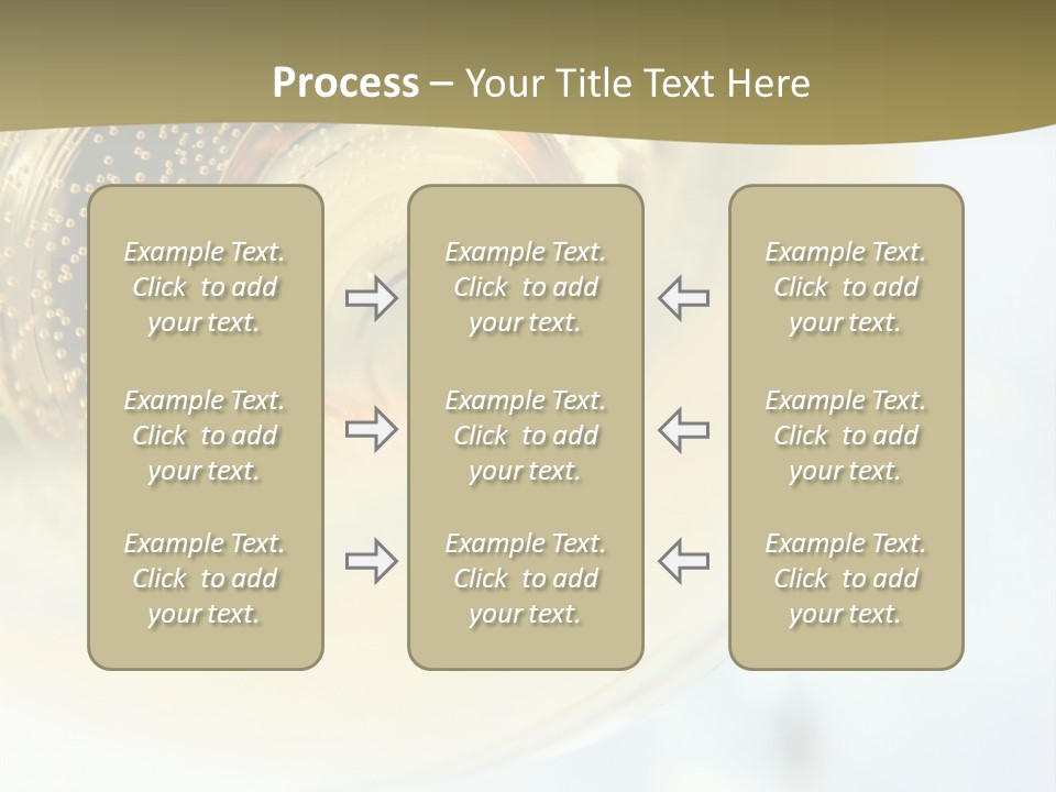 Gold Ring In Champagne Close Up PowerPoint Template