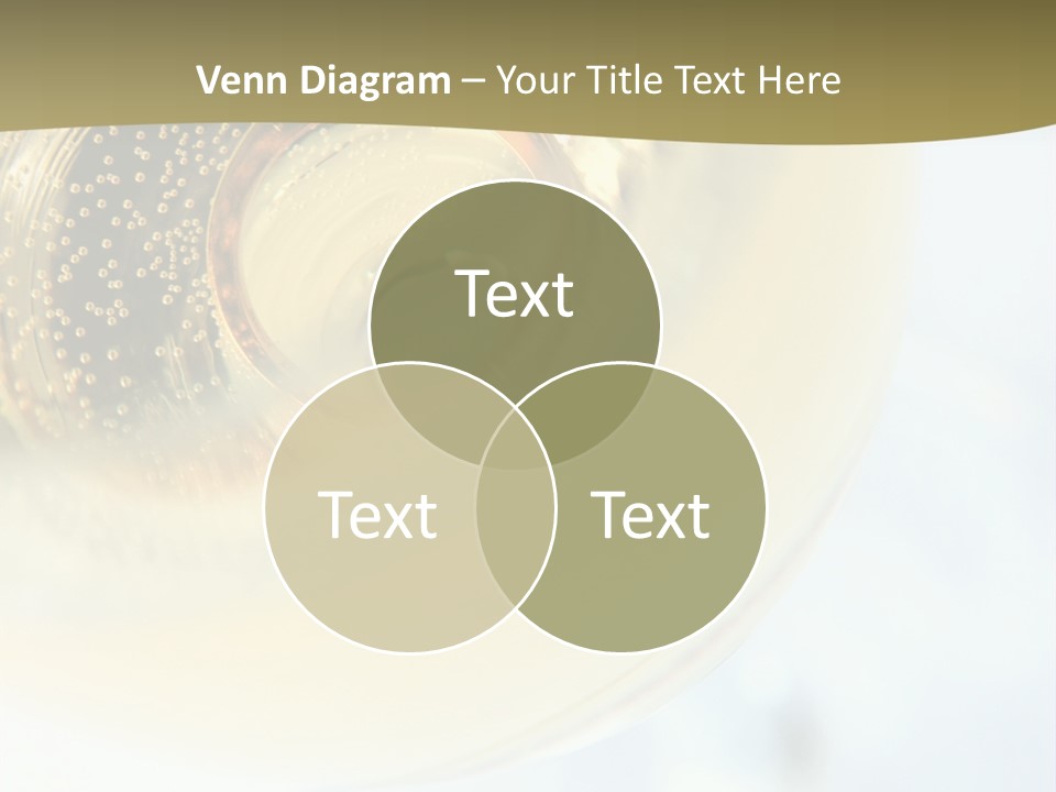 Gold Ring In Champagne Close Up PowerPoint Template