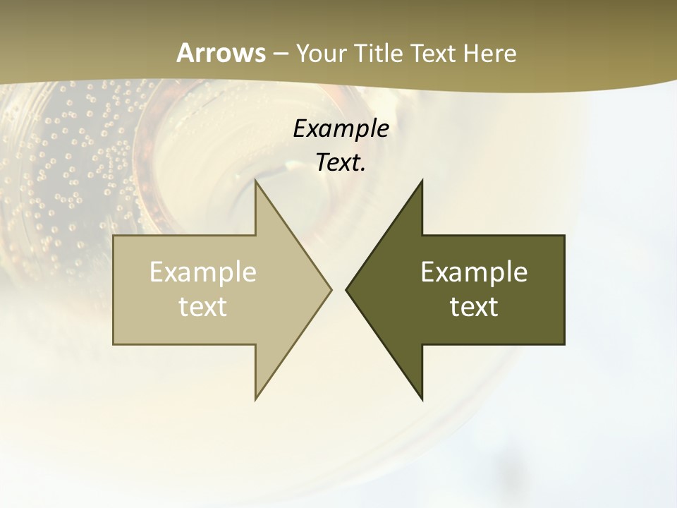 Gold Ring In Champagne Close Up PowerPoint Template