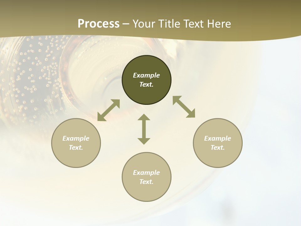 Gold Ring In Champagne Close Up PowerPoint Template