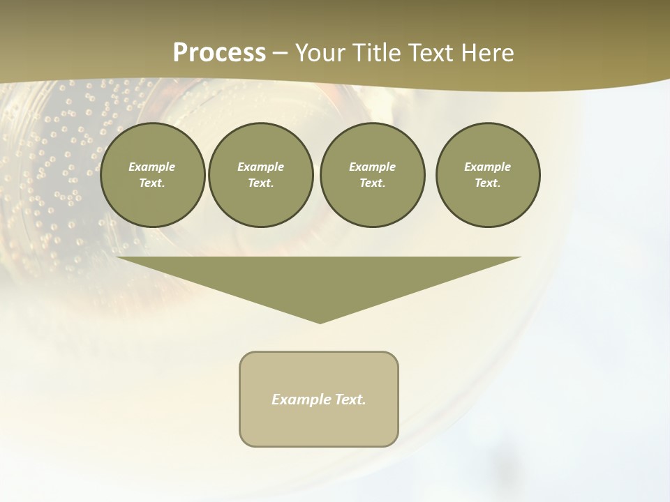 Gold Ring In Champagne Close Up PowerPoint Template