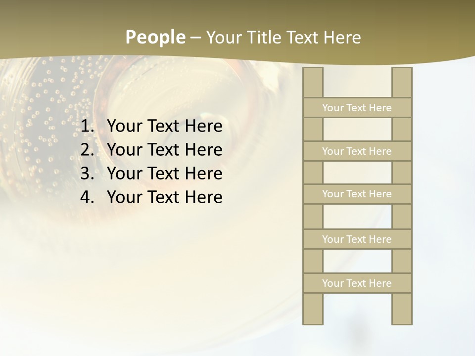 Gold Ring In Champagne Close Up PowerPoint Template