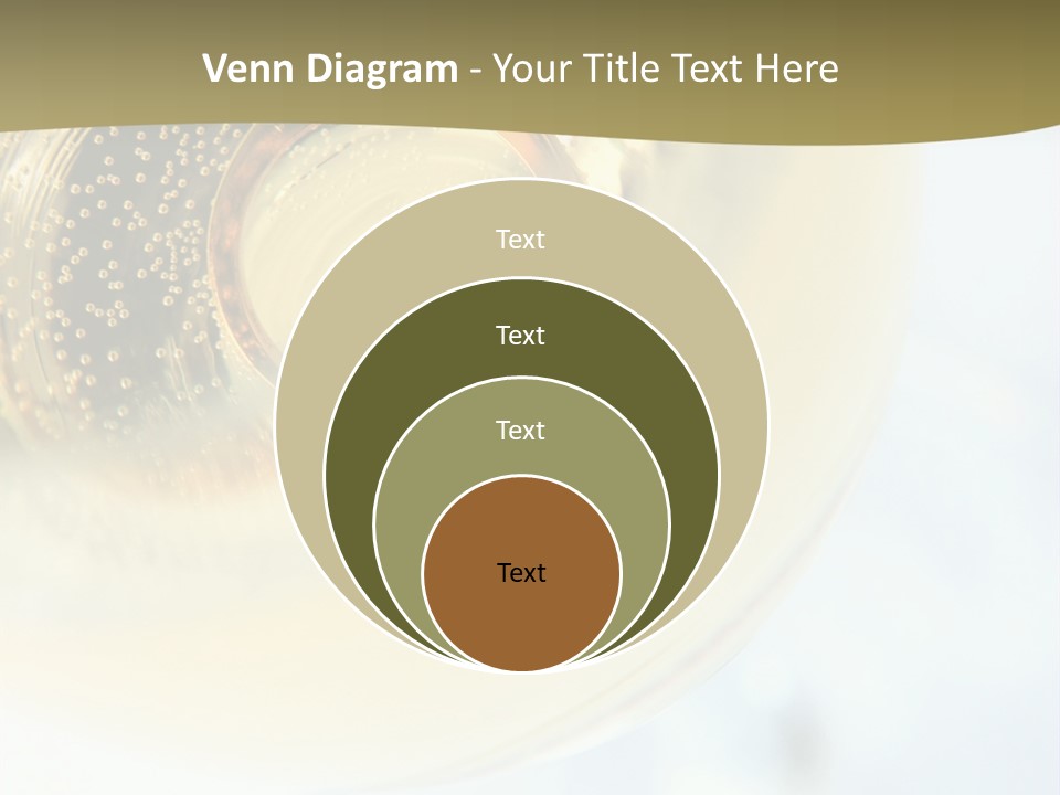 Gold Ring In Champagne Close Up PowerPoint Template