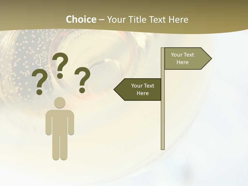 Gold Ring In Champagne Close Up PowerPoint Template