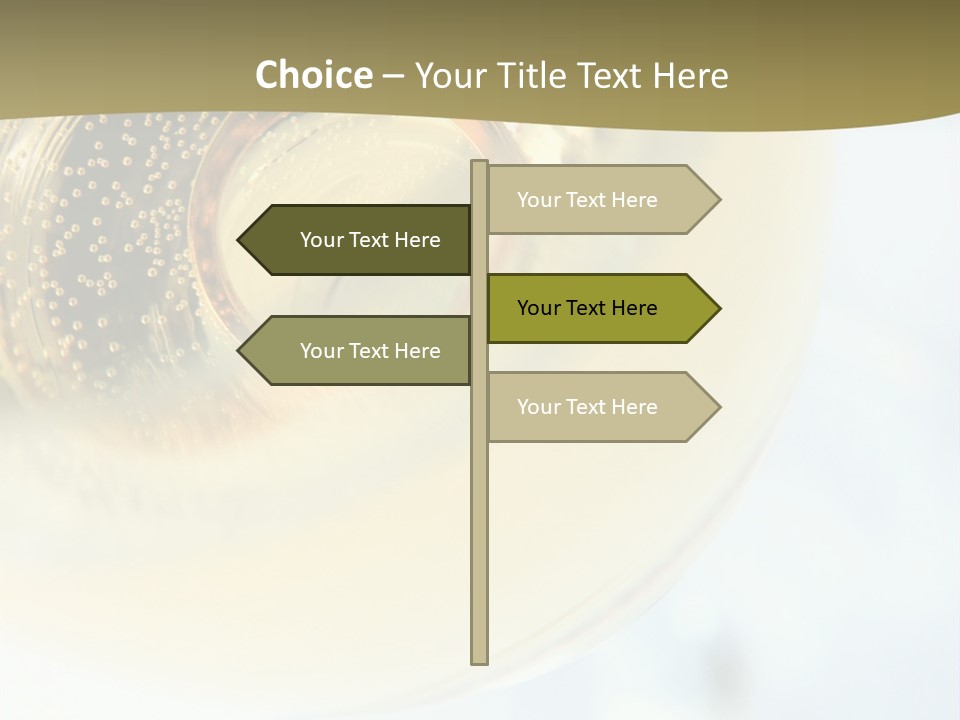 Gold Ring In Champagne Close Up PowerPoint Template