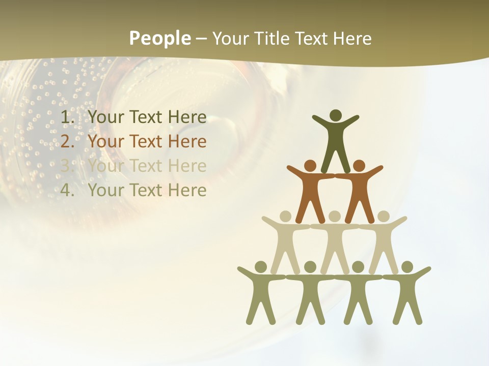 Gold Ring In Champagne Close Up PowerPoint Template