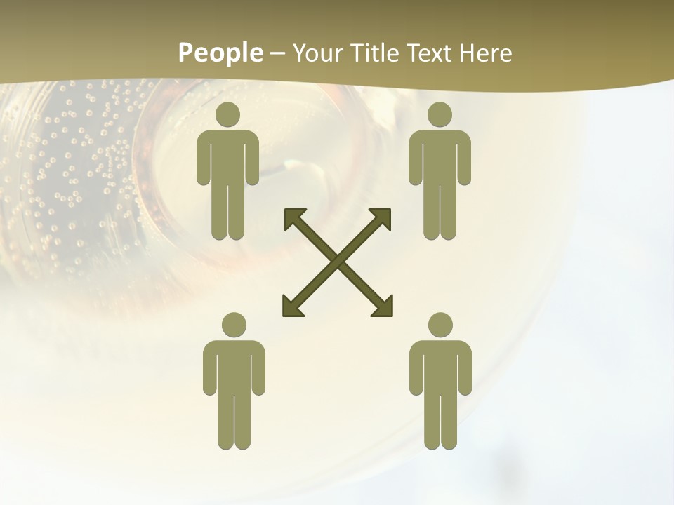 Gold Ring In Champagne Close Up PowerPoint Template