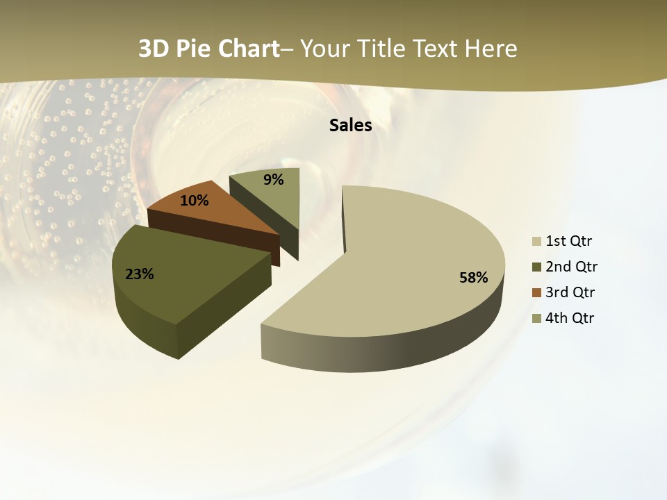 Gold Ring In Champagne Close Up PowerPoint Template