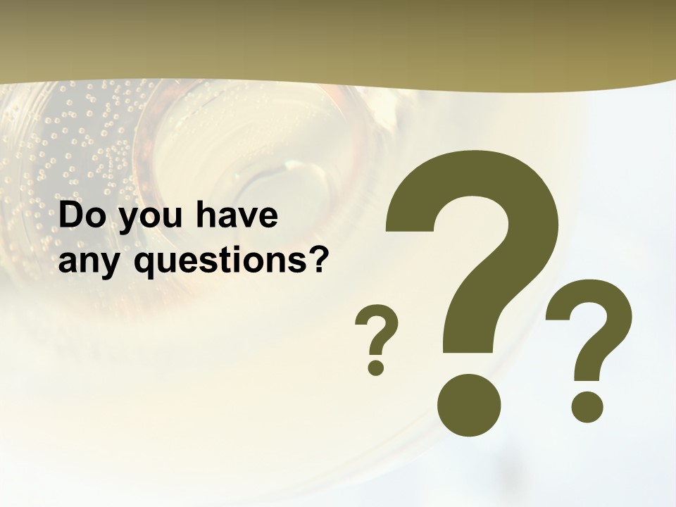 Gold Ring In Champagne Close Up PowerPoint Template