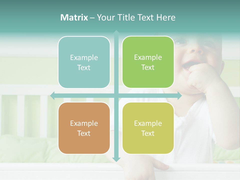 Baby Boy Smiling In Crib PowerPoint Template