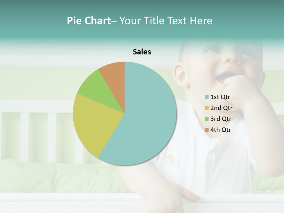 Baby Boy Smiling In Crib PowerPoint Template