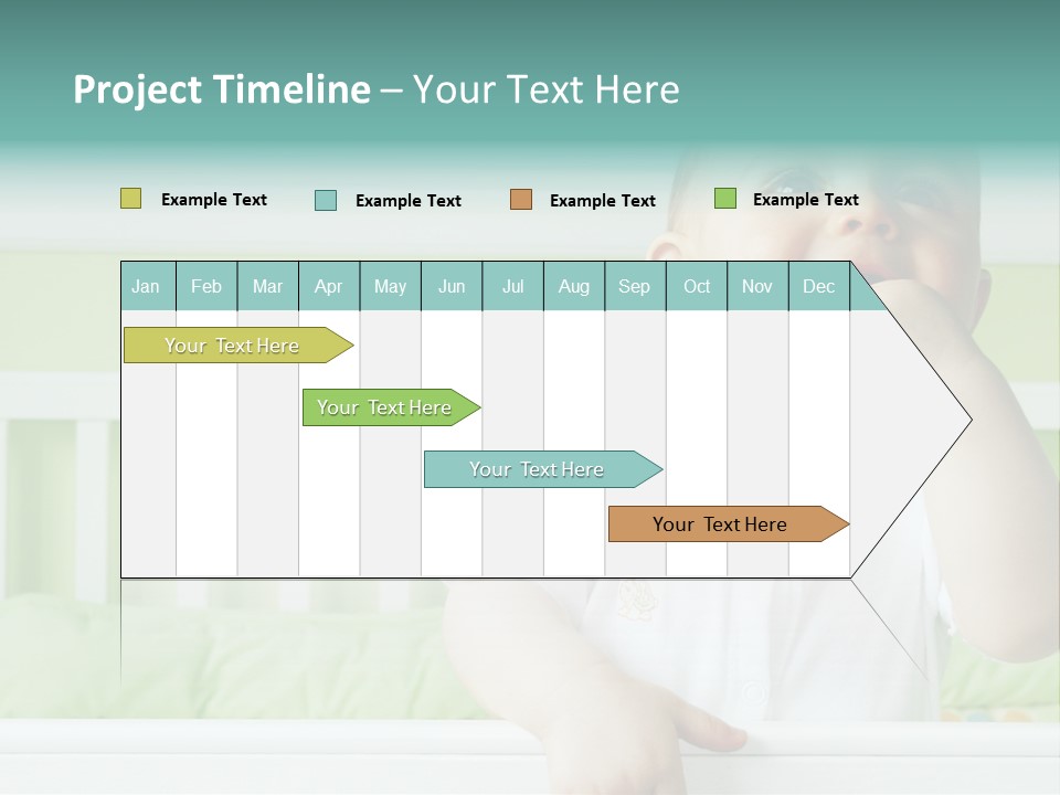 Baby Boy Smiling In Crib PowerPoint Template