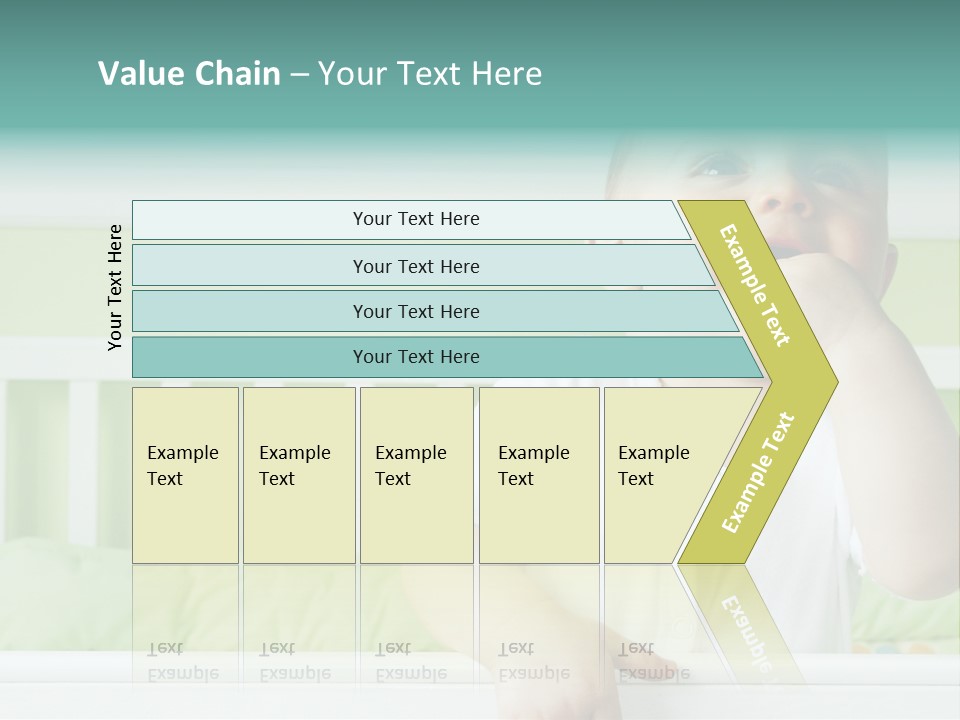 Baby Boy Smiling In Crib PowerPoint Template